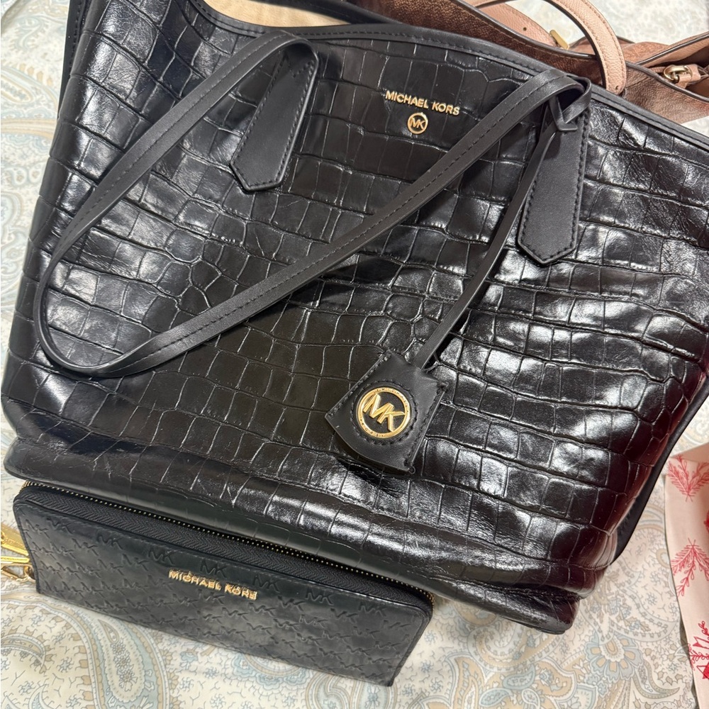 Michael Kors Black Leather Tote